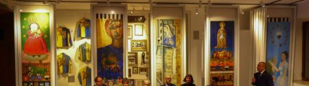 I pittori dei drappelloni riuniti nel Museo della Tartuca