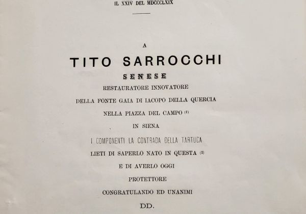 Bicentenario della nascita di Tito Sarrocchi