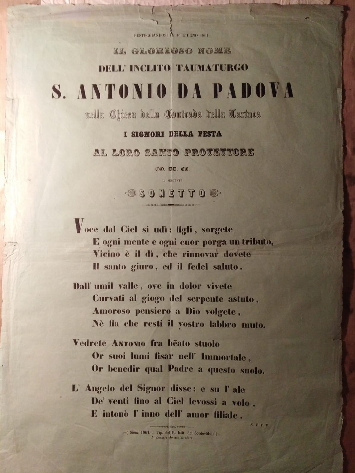 sonetto 1861